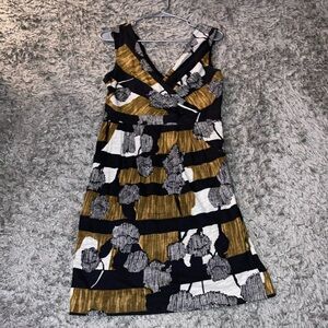Elegant Black and Gold Floral like Dress DELETTA
Size small Anthropologie summer